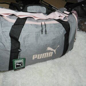 PUMA EVERCAT DEFENSE DUFFLE BAG GREY/LIGHT PINK🆕FAST😮‍💨⚡🚚